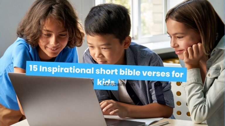 short bible verses for kids