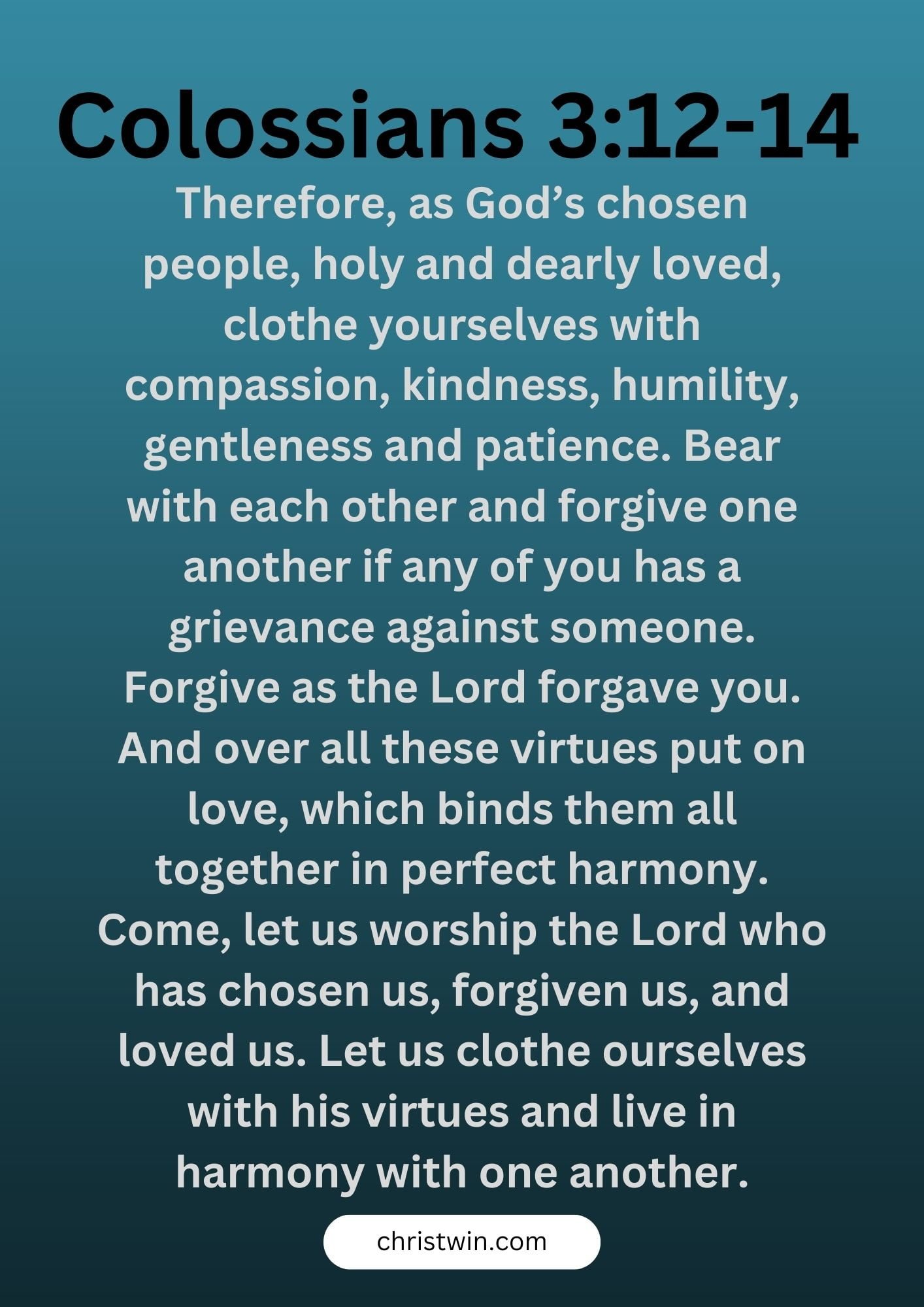 Colossians 3:12-14