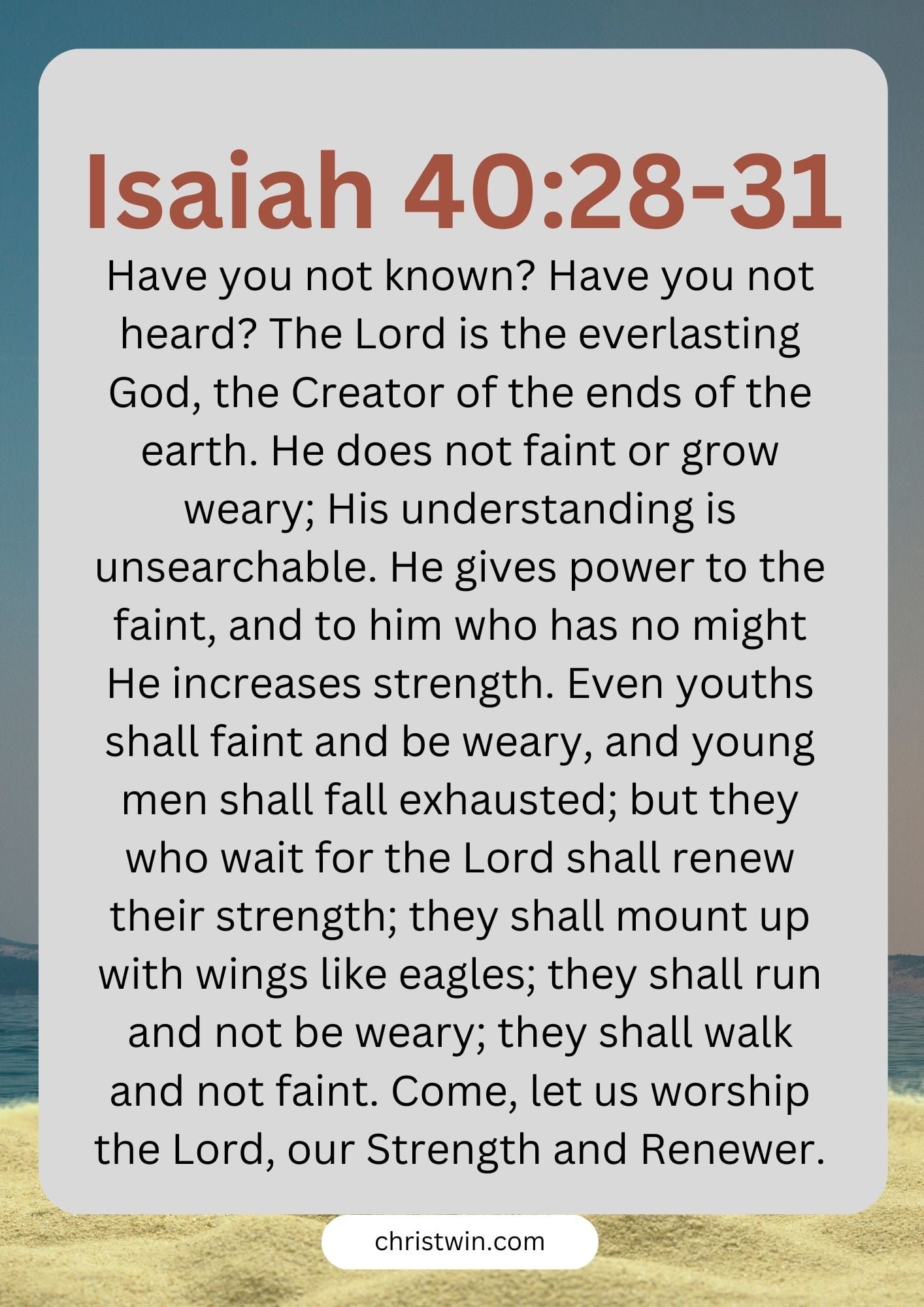Isaiah 40:28-31