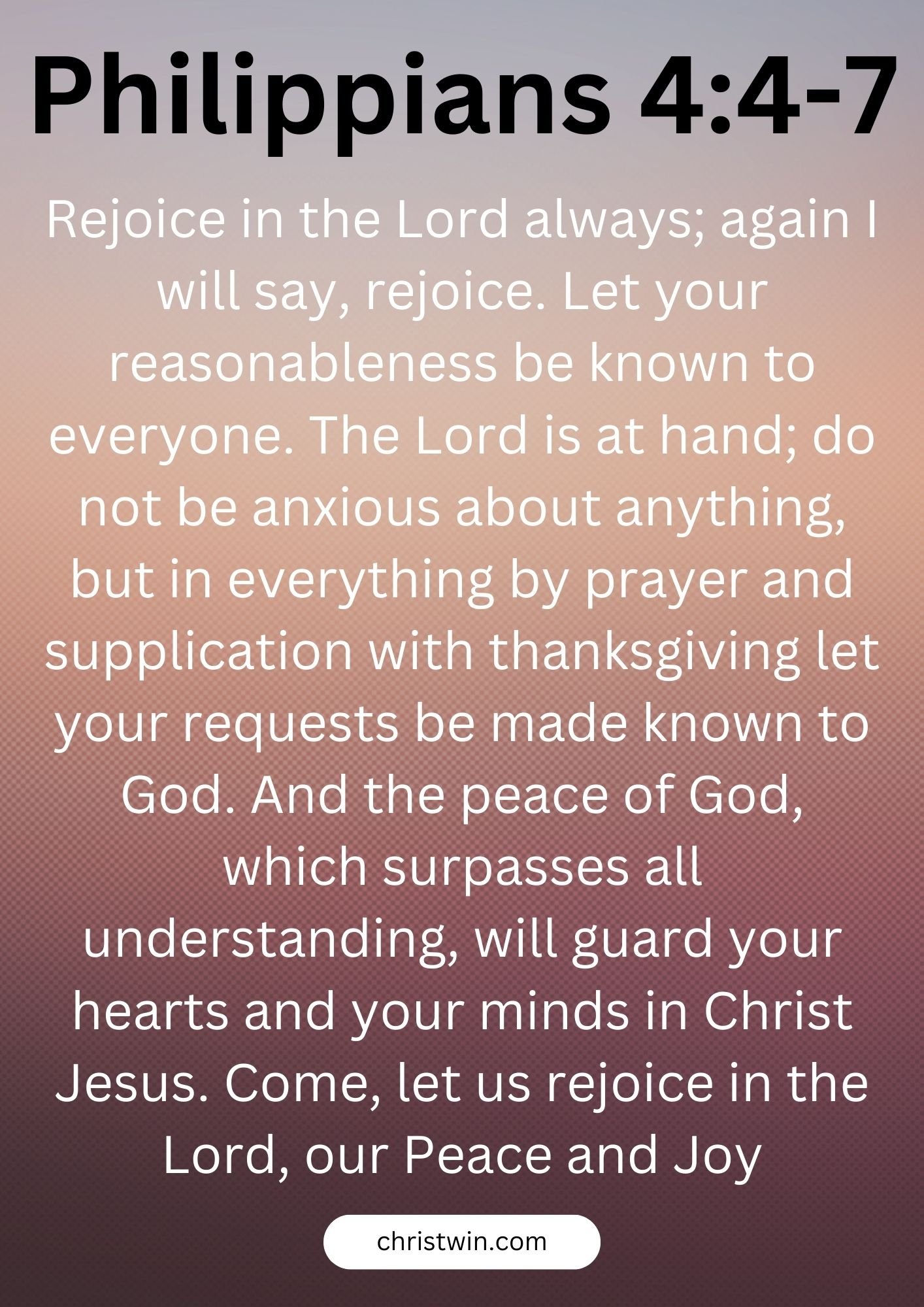 Philippians 4:4-7